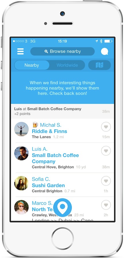 Foursquare contextual information example